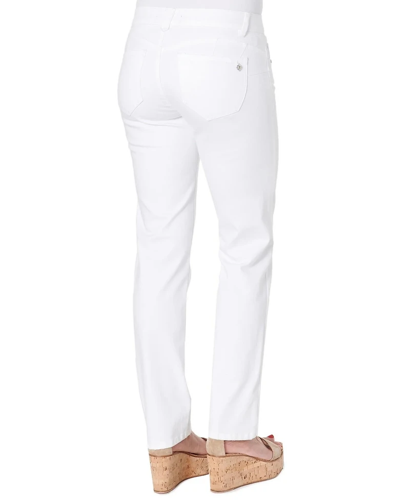 Democracy Women's Straight Leg Elastic Waistband Jeans