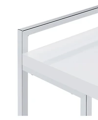 Coaster Home Furnishings Rectangular Snack Table with Metal Base