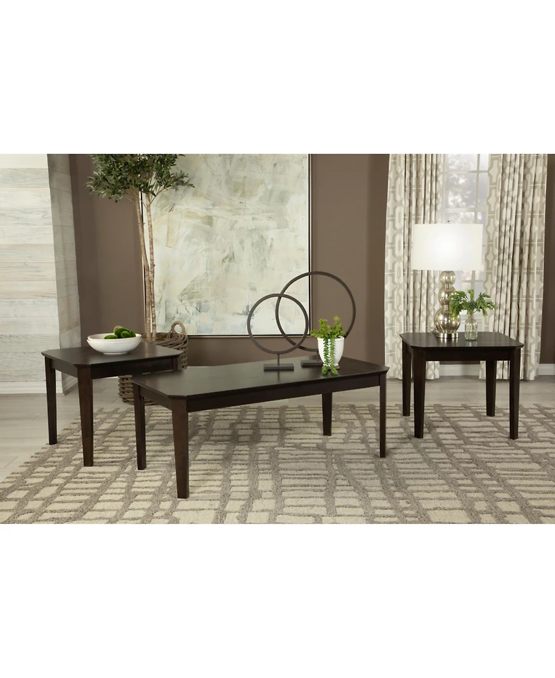 Coaster Home Furnishings Home Furnishings 3-Piece Asian Hardwood and Medium Density Fiberboard Occasional Table Set