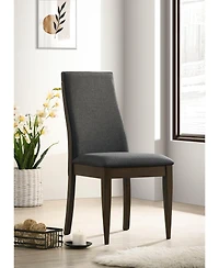 Coaster Home Furnishings Wes 2-Piece Asian Hardwood Upholstered Side Chair Set