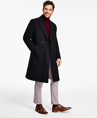 Tommy Hilfiger Men's Modern-Fit Solid Double-Breasted Overcoat