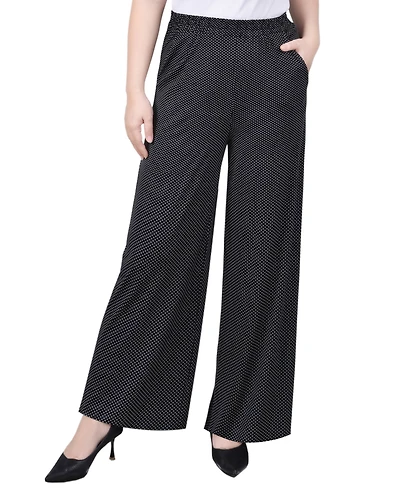 Ny Collection Petite Wide Leg Pull On Pants