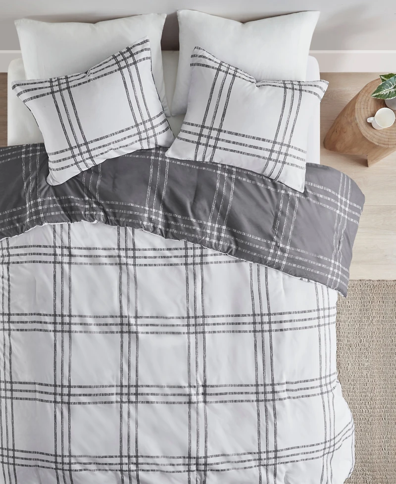 Intelligent Design Pike Plaid Reversible Comforter Set, Twin/Twin Xl