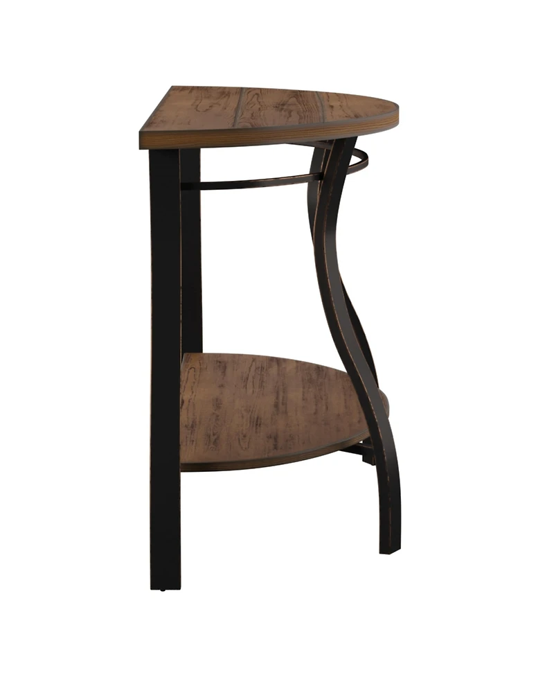 Steve Silver Denise 48" Demilune Wood and Metal Sofa Table