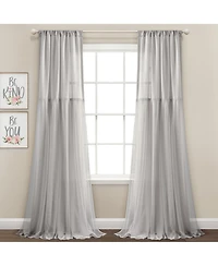 Lush Decor Tulle Skirt Solid Light Filtering Window Curtain Panels Pair Tan Curtains for Bedroom - Cute Nursery