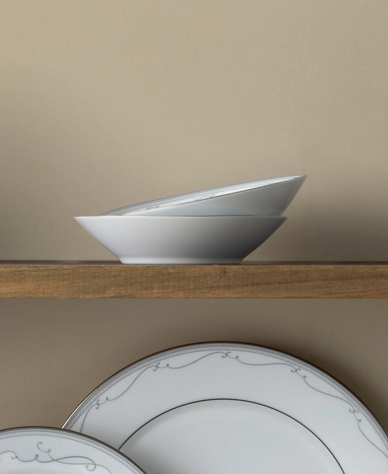 Noritake Satin Flourish 4 Piece Fruit Bowl Set, Service for 4