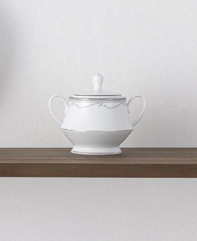 Noritake Satin Flourish Sugar and Creamer, Set of 2