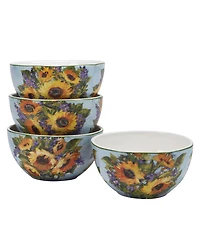 Certified International Sunflower Bouquet 16 Pc-Dinnerware Set, Service for 4