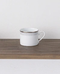 Noritake Silver Colonnade 4 Piece Cup Set, Service for 4