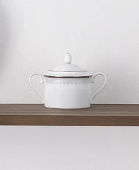 Noritake Silver Colonnade Sugar and Creamer, Set of 2