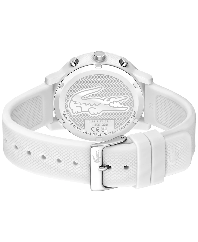 Lacoste Men's L 12.12. Chrono White Silicone Strap Watch 43mm