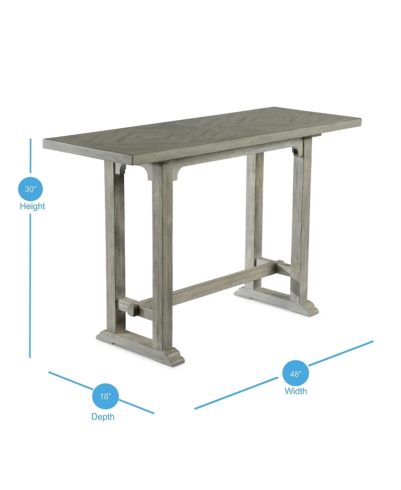 Steve Silver Whitford 48" Distressed Wood Sofa Table