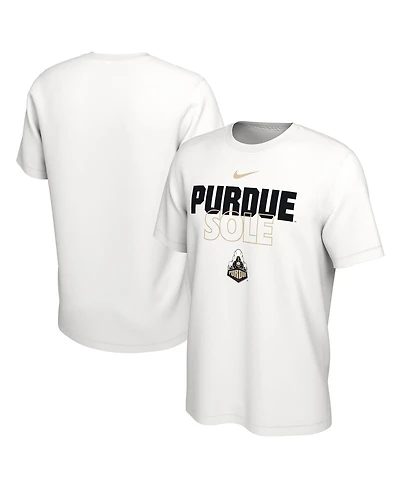 Men's Nike White Purdue Boilermakers On Court Bench T-shirt
