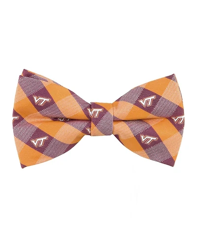Men's Maroon Virginia Tech Hokies Check Bow Tie