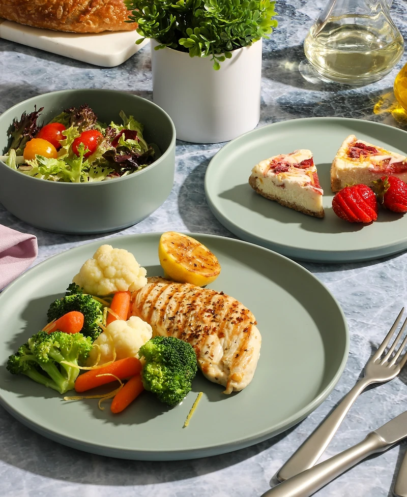 Gibson Canyon Crest Stackable Matte Melamine 12 Piece Set, Service for 4