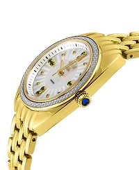 GV2 by Gevril Women's Palermo Swiss Quartz Gold-Tone Stainless Steel Watch 35mm