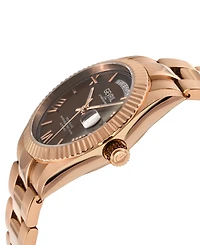 Gevril Men's West Village Swiss Automatic Rose Stainless Steel Watch 40mm