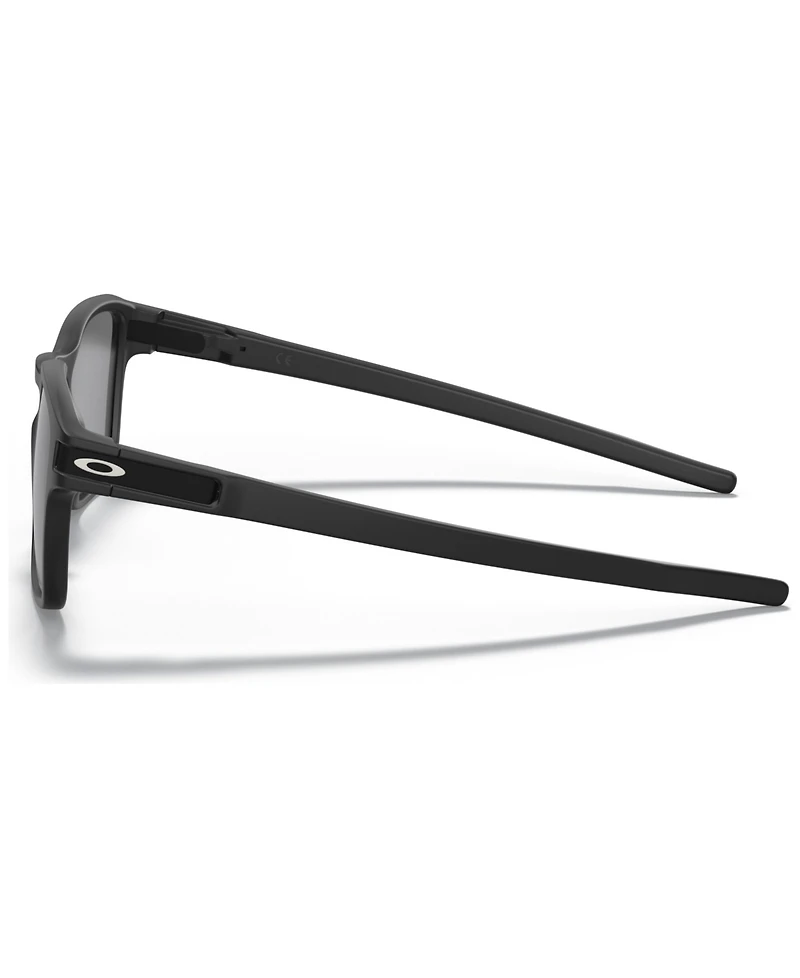 Oakley Men's Polarized Low Bridge Fit Sunglasses, OO9358 Latch Sq 55