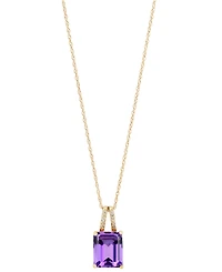 Citrine (3 ct. t.w.) & Diamond Accent 18" Pendant Necklace 14k Gold (Also available Garnet and Amethyst)