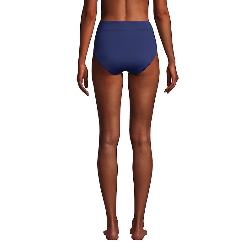 Lands' End Women's Long Tummy Control High Waisted Bikini Swim Bottoms