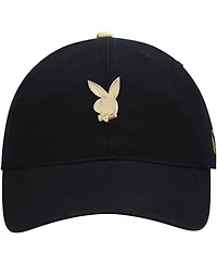 Men's Playboy Black Micro Dad Adjustable Hat