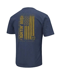 Men's Colosseum Navy Notre Dame Fighting Irish Oht Military-Inspired Appreciation Flag 2.0 T-shirt