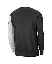 Men's Nike Black, Heather Gray Phoenix Suns Courtside Versus Force & Flight Pullover Sweatshirt