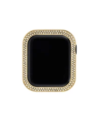 Anne Klein Women's Premium Crystal Gold-Tone Alloy Metal Protective Case designed for Apple Watch 41mm