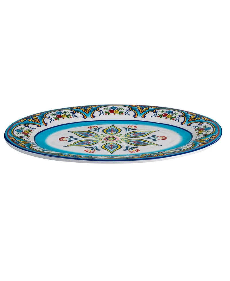 Euro Ceramica Zanzibar Oval Serving Platter, 18"