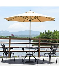 9' Patio Market Umbrella Table Aluminum Crank