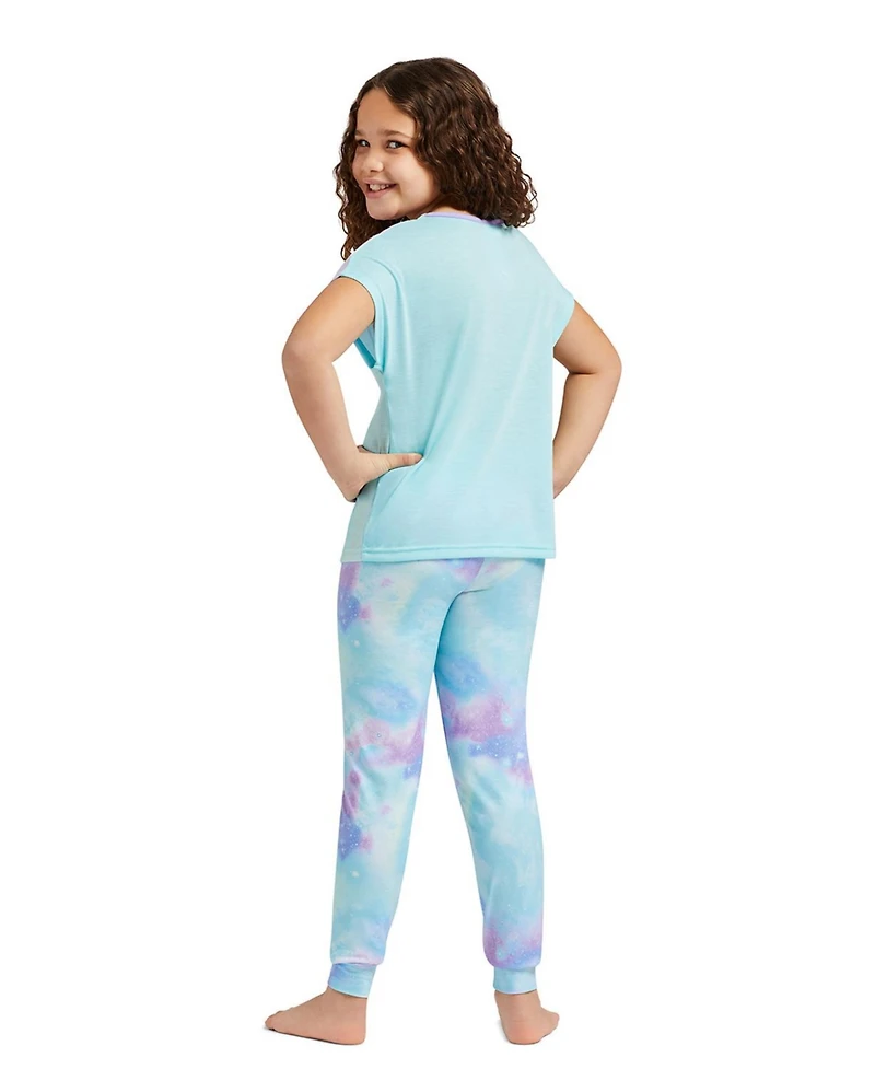 Jellifish Kids Big Girls 3-Piece Pajama Set Sleepwear, Short Sleeve Top with Long Pants and Matching Shorts Pj
