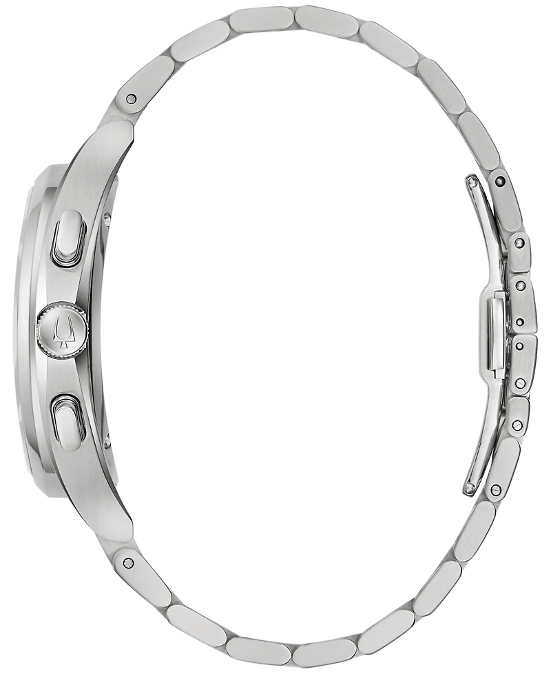 Bulova Men's Chronograph Curv Stainless Steel Bracelet Watch 44mm
