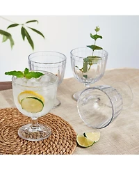 Fitz and Floyd Beaded 14-oz Wine Goblets 4-Piece Set