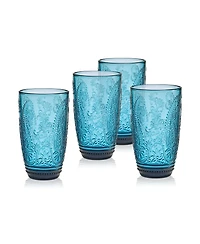 Fitz and Floyd Maddi 15-oz Highball Glasses 4-Piece Set