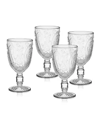 Fitz and Floyd Maddi 10-oz Goblet Glasses 4-Piece Set