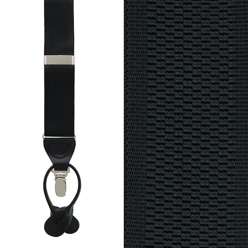 Trafalgar Men's Classic Solid Color 38mm Convertible Suspenders