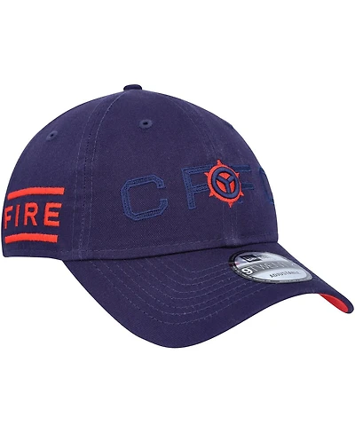 Men's New Era Navy Chicago Fire Kick Off 9TWENTY Adjustable Hat