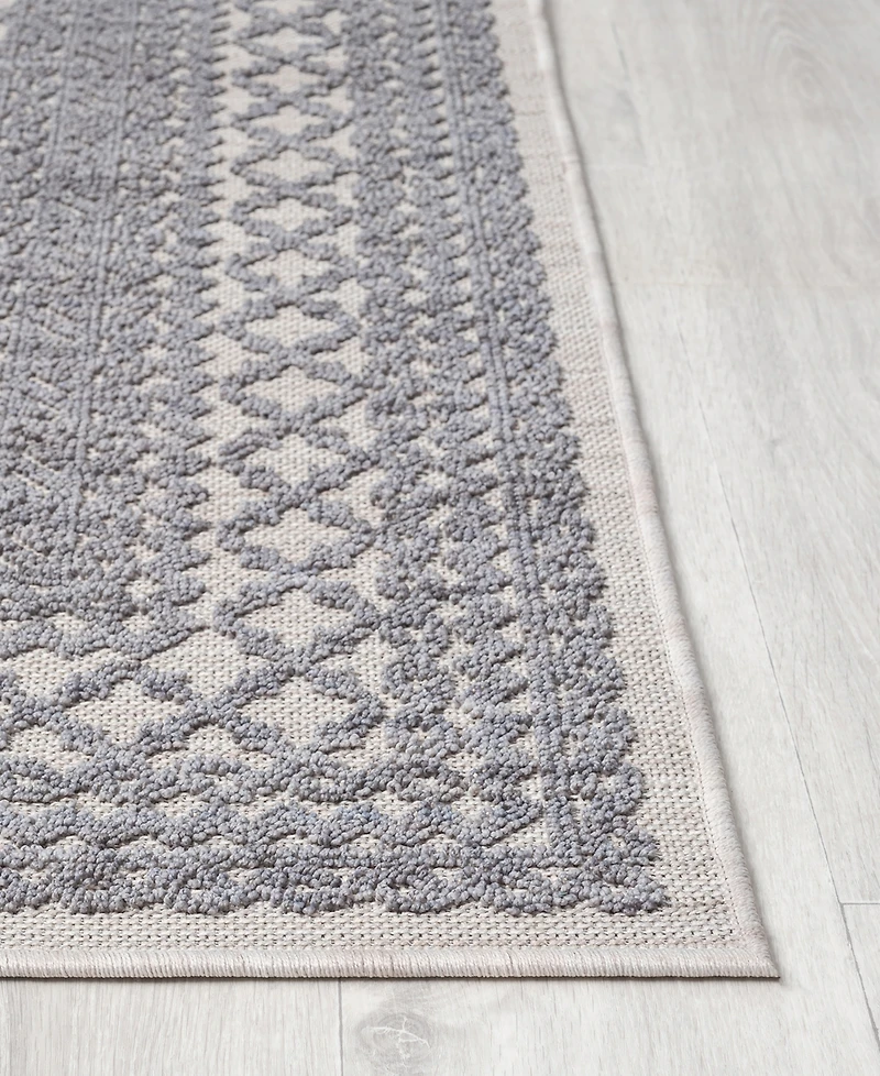 Lr Home Closeout! Wagner WAGNR8229A 5' x 7' Outdoor Area Rug