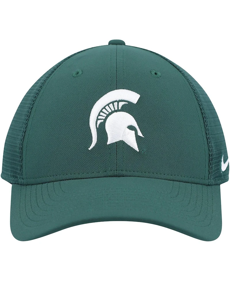 Men's Nike Green Michigan State Spartans Legacy91 Meshback Swoosh Performance Flex Hat
