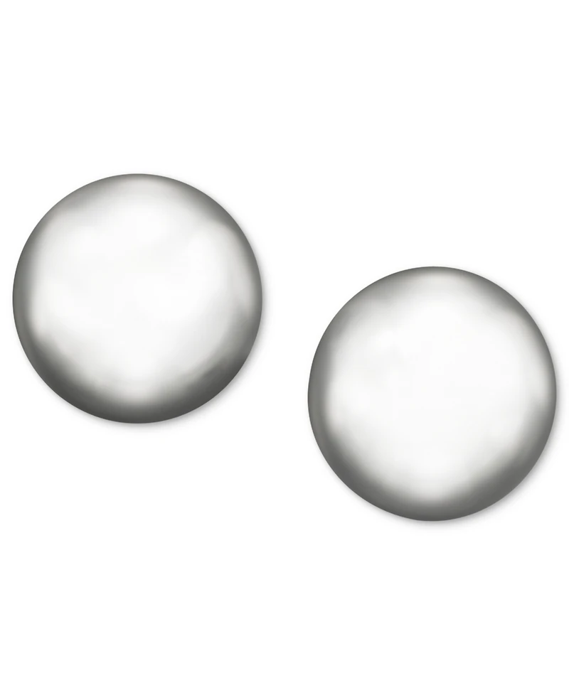 Lauren Ralph Lauren Silver-Tone Metal Bead Stud Earrings (8 mm)
