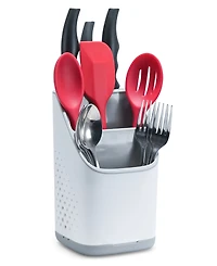 Cheer Collection Utensil Organizer Caddy and Drying Rack with Drip Tray