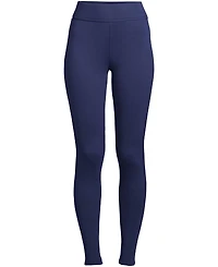 Lands' End Women's High Rise Serious Sweats Fleece Lined Pocket Leggings