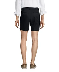 Lands' End Men's No Iron 6" Plain Front Chino Short