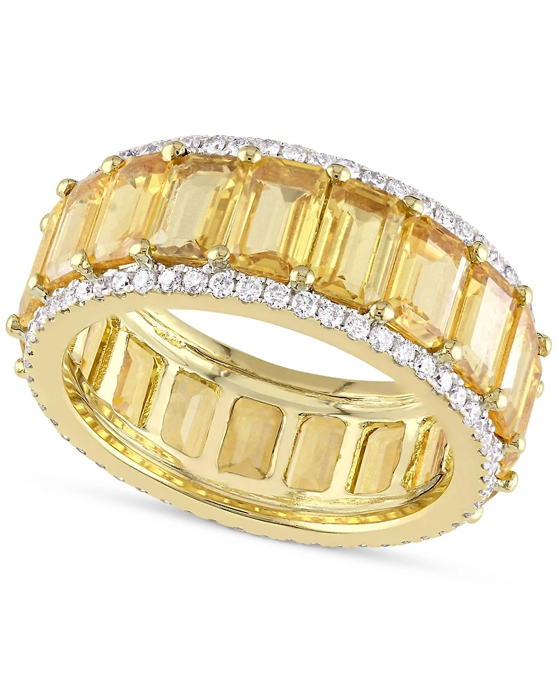 Yellow Sapphire (9-3/8 ct. t.w.) & Diamond (5/8 Eternity Band