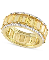 Yellow Sapphire (9-3/8 ct. t.w.) & Diamond (5/8 Eternity Band