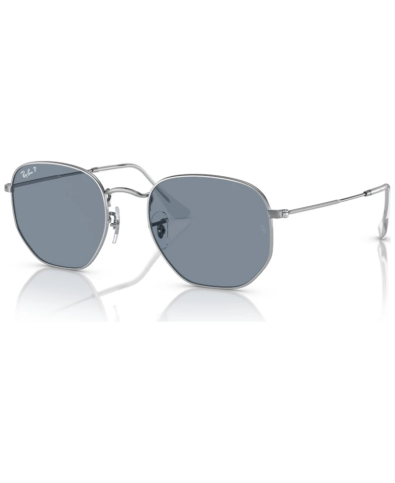 Ray-Ban Unisex Polarized Sunglasses, Hexagonal Flat Lenses
