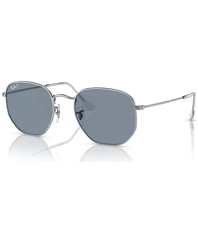 Ray-Ban Unisex Polarized Sunglasses, Hexagonal Flat Lenses