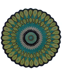 Lr Home Valentin Vlnta-540 3' x 3' Round Area Rug