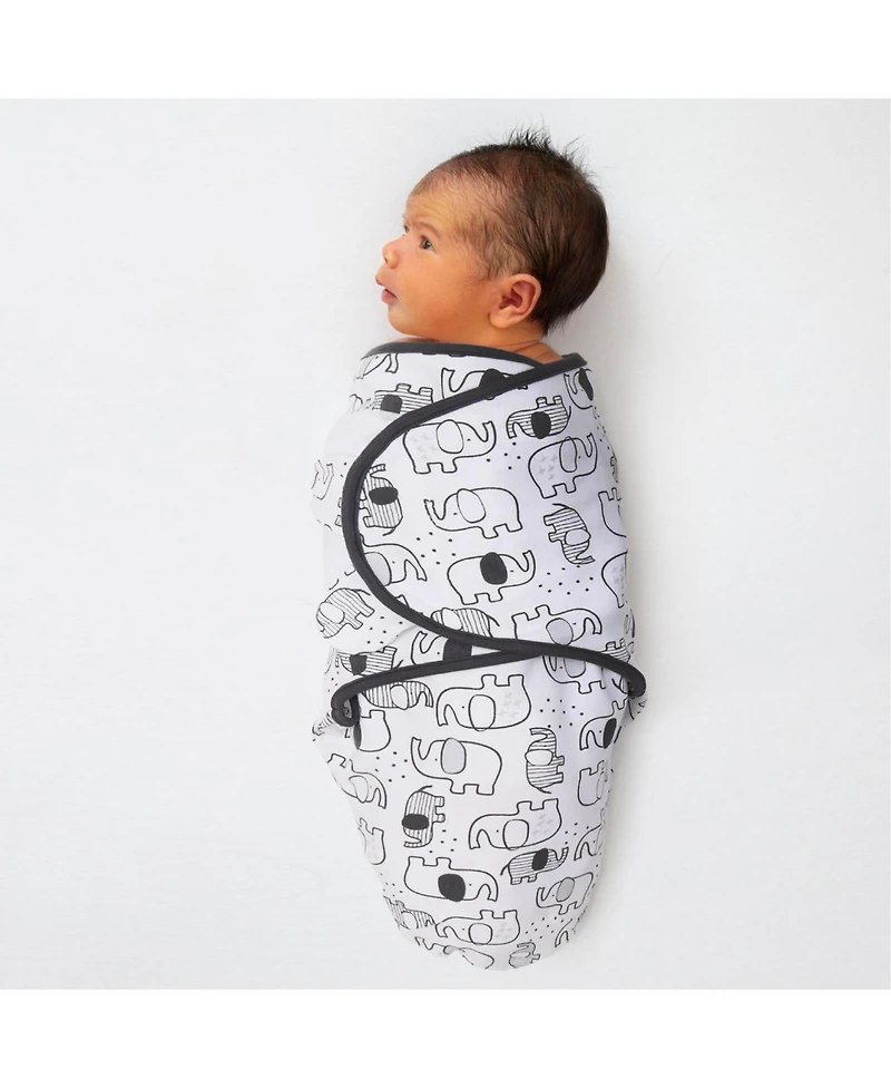 The Peanutshell Newborn Swaddles for Baby Boys and Girls, 3 Pack Set, Camo Elephant