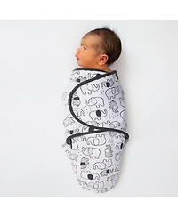 The Peanutshell Newborn Swaddles for Baby Boys and Girls, 3 Pack Set, Camo Elephant